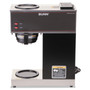 BUNN VPR Two Burner Pourover Coffee Brewer, 12-Cup, Stainless Steel, Black