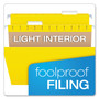 Pendaflex Colored Hanging Folders, Letter Size, 1/5-Cut Tabs, Yellow, 25/Box