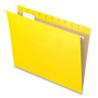 Pendaflex Colored Hanging Folders, Letter Size, 1/5-Cut Tabs, Yellow, 25/Box