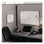 Quartet ARC Frame Cubicle Board, Magnetic Dry Erase, 24" x 14", White Surface, Satin Aluminum Frame