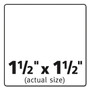 Avery Square Labels with Sure Feed and TrueBlock, 1.5 x 1.5, White, 600/Pack