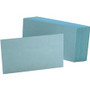 Oxford Colored Blank Index Cards - 100 Sheets - Plain - 3" x 5" Sheet Size - Blue Paper - Durable