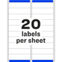 Avery Easy Peel White Address Labels w/ Sure Feed Technology, Inkjet Printers, 1 x 4, White, 20/Sheet, 100 Sheets/Box (AVE8461) View Product Image