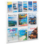 Safco Reveal Clear Literature Displays, 12 Compartments, 30w x 2d x 34.75h, Clear