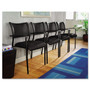 Alera Eikon Series Stacking Mesh Guest Chair, 20.86" x 24.01" x 33.07", Black Seat, Black Back, Black Base, 2/Carton