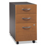 Bush Series C Mobile Pedestal File, Left/Right, 3-Drawers: Box/Box/File, Legal/Letter/A4/A5, Cherry/Gray, 15.75" x 20.25" x 27.88" (BSHWC72453SU) View Product Image