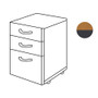 Bush Series C Mobile Pedestal File, Left/Right, 3-Drawers: Box/Box/File, Legal/Letter/A4/A5, Cherry/Gray, 15.75" x 20.25" x 27.88" (BSHWC72453SU)