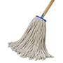 Boardwalk Mop Head, Economical Lie-Flat Head, Cotton Fiber, 20 oz, White, 12/Carton (BWK720C) View Product Image