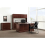 HON Pillow-Soft 2090 Series Guest Arm Chair, Leather Upholstery, 31.25" x 35.75" x 36", Black Seat, Black Back, Black Base