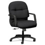 HON Pillow-Soft 2090 Series Managerial Mid-Back Swivel/Tilt Chair, Supports Up to 300 lb, 17" to 21" Seat Height, Black