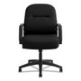 HON Pillow-Soft 2090 Series Managerial Mid-Back Swivel/Tilt Chair, Supports Up to 300 lb, 17" to 21" Seat Height, Black