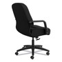 HON Pillow-Soft 2090 Series Managerial Mid-Back Swivel/Tilt Chair, Supports Up to 300 lb, 17" to 21" Seat Height, Black