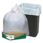 Earthsense Commercial Linear-Low-Density Recycled Tall Kitchen Bags, Open-Face, 13 gal, 24" x 33", White, 15 Bags/Roll, 10 Rolls/Box