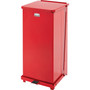 Rubbermaid Commercial Defenders Heavy-Duty Steel Step Can, 13 gal, Steel, Red (RCPST24EPLRD) View Product Image