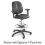 Safco Apprentice II Extended-Height Chair, Supports Up to 250 lb, 22" to 32" Seat Height, Black
