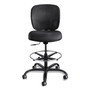 Safco Vue Heavy-Duty Extended-Height Stool, Supports Up to 350 lb, 23" to 32.5" Seat Height, Black Vinyl Seat, Black Base