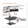 Victor High Rise Electric Dual Monitor Standing Desk Workstation, 28" x 23" x 20.25", Black/Aluminum (VCTDC450) View Product Image