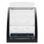 deflecto 3-Tier Literature Holder, Leaflet Size, 11.25w x 6.94d x 13.31h, Black