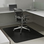 Deflecto Rectangular Chairmat, Low Pile, 45"x53", Black (DEFCM11242BLK) View Product Image