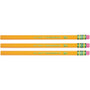 Ticonderoga My First Woodcase Pencil with Eraser, 3.6 mm, HB (#2), Black Lead, Yellow Barrel, 36/Pack