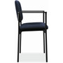 HON VL616 Stacking Guest Chair with Arms, Fabric Upholstery, 23.25" x 21" x 32.75", Navy Seat, Navy Back, Black Base (BSXVL616VA90) View Product Image
