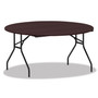 Alera Round Wood Folding Table, 59" Diameter x 29.13h, Mahogany (ALEFT7260DMY) View Product Image