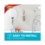 Command Bath Hook, Large, Metal, Satin Nickel, 5 lb Capacity, 1 Hook and 2 Strips