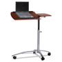 Safco Laptop Computer Caddy, 29.5" x 20" x 27" to 38", Medium Cherry
