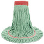 Boardwalk Super Loop Wet Mop Head, Cotton/Synthetic Fiber, 5" Headband, Large Size, Green (BWK503GNEA) View Product Image