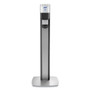 PURELL MESSENGER ES8 Silver Panel Floor Stand with Dispenser, 1,200 mL, 16.75 x 6 x 40, Silver/Graphite