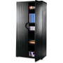 Iceberg Officeworks 4-Shelf Storage Cabinet - 36" Width x 22" Depth x 72" Height - 4 x Shelf(ves) - 125 lb Load Capacity - Key Lock, Scratch Resistant, Dent Proof, Chemical Resistant - Black
