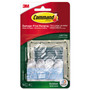 Command All Weather Hooks and Strips, Small, Plastic, Clear, 16 Clips and 20 Strips/Pack