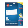 Avery Easy Peel White Address Labels w/ Sure Feed Technology, Laser Printers, 0.66 x 1.75, White, 60/Sheet, 25 Sheets/Pack