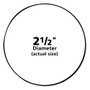 Avery Permanent Laser Print-to-the-Edge ID Labels w/SureFeed, 2 1/2"dia, White, 300/PK