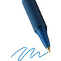 BIC Soft Feel Ballpoint Pen, Retractable, Medium 1 mm, Blue Ink, Blue Barrel, Dozen