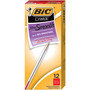 BIC Cristal Xtra Smooth Ballpoint Pen, Stick, Medium 1 mm, Red Ink, Clear Barrel, Dozen