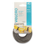 VELCRO Brand ONE-WRAP Pre-Cut Thin Ties, 0.5" x 8", Black/Gray, 50/Pack