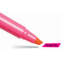 BIC Brite Liner Highlighter, Fluorescent Pink Ink, Chisel Tip, Pink/Black Barrel, Dozen