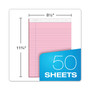 TOPS Prism + Colored Writing Pads, Wide/Legal Rule, 50 Pastel Pink 8.5 x 11.75 Sheets, 12/Pack (TOP63150) View Product Image