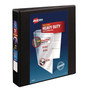 Avery Heavy-Duty View Binder with DuraHinge and One Touch EZD Rings, 3 Rings, 1.5" Capacity, 11 x 8.5, Black