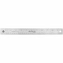 Westcott Stainless Steel Rulers - 12" Length x 1" Width - 1/16, 1/32 Graduations - Metric, Imperial Measuring System - Stainless Steel - Stainless Steel - (ACM10415)