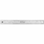 Westcott Stainless Steel Rulers - 12" Length x 1" Width - 1/16, 1/32 Graduations - Metric, Imperial Measuring System - Stainless Steel - Stainless Steel - (ACM10415)