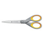 Westcott Titanium Bonded Scissors, 7" Long, 3" Cut Length, Straight Gray/Yellow Handle