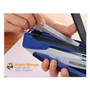 Bostitch InPower One-Finger 3-in-1 Desktop Stapler with Antimicrobial Protection, 28-Sheet Capacity, Blue/Silver