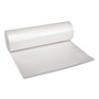 Boardwalk Recycled Low-Density Polyethylene Can Liners, 45 gal, 1.4 mil, 40" x 46", Clear, Perforated, 10 Bags/Roll, 10 Rolls/Carton
