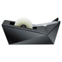 Scotch Facet Design One-Handed Dispenser with One Roll of Tape, 1" Core, Plastic, Black (MMMC17MB0) View Product Image