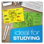 Oxford Ruled Index Cards, 3 x 5, Glow Green/Yellow, Orange/Pink, 100/Pack