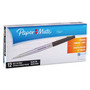 Paper Mate Flair Felt Tip Porous Point Pen, Stick, Ultra-Fine 0.4 mm, Black Ink, Gray/Black Barrel, Dozen