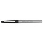 Paper Mate Flair Felt Tip Porous Point Pen, Stick, Ultra-Fine 0.4 mm, Black Ink, Gray/Black Barrel, Dozen