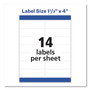 Avery Easy Peel White Address Labels w/ Sure Feed Technology, Laser Printers, 1.33 x 4, White, 14/Sheet, 250 Sheets/Box